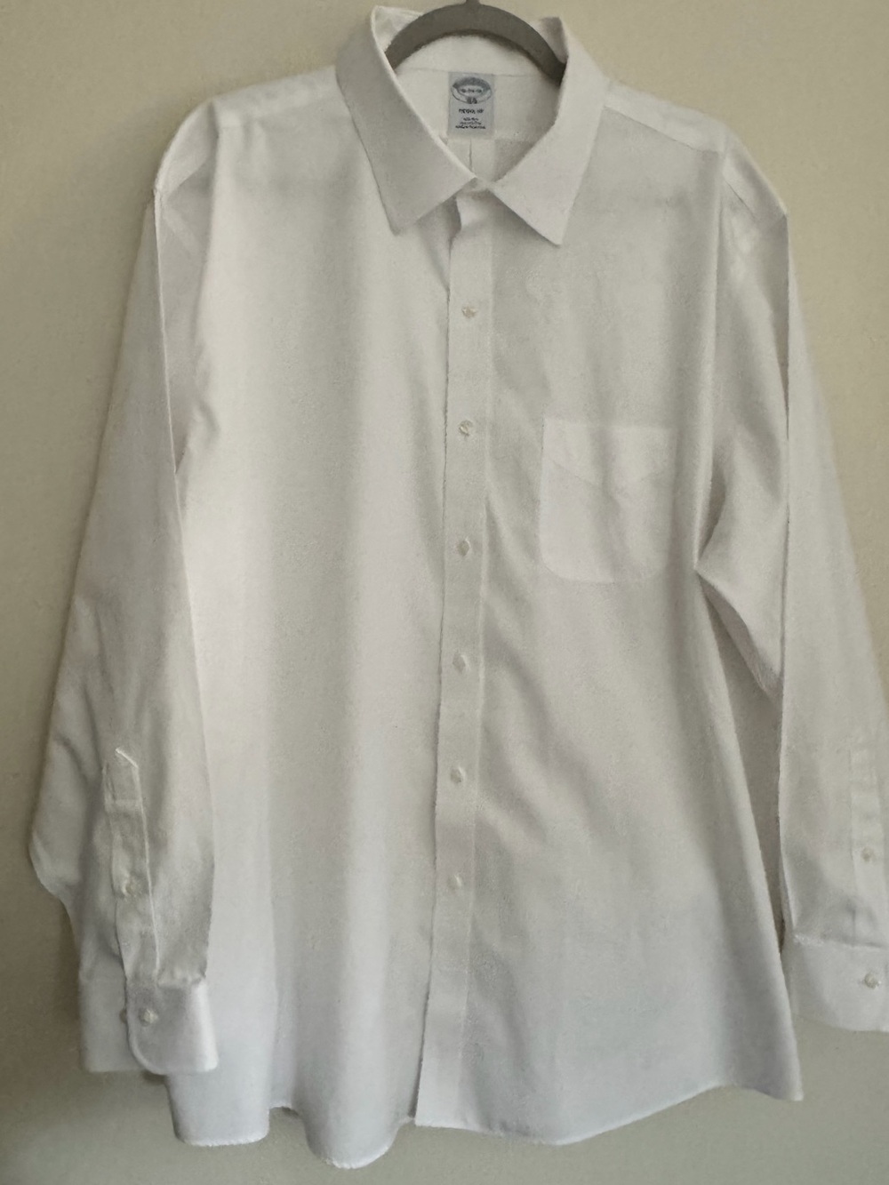BROOKS BROTHERS Regular Fit Button Down Preppy Shirt - Men's Size 18 34/35 White